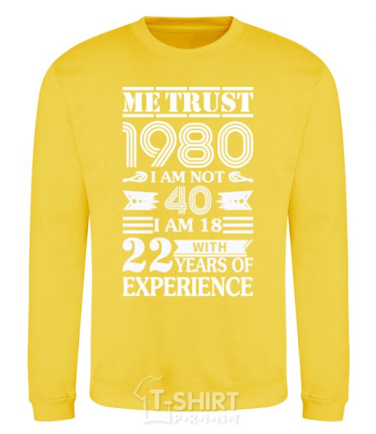 Sweatshirt Me trust 40 yellow фото