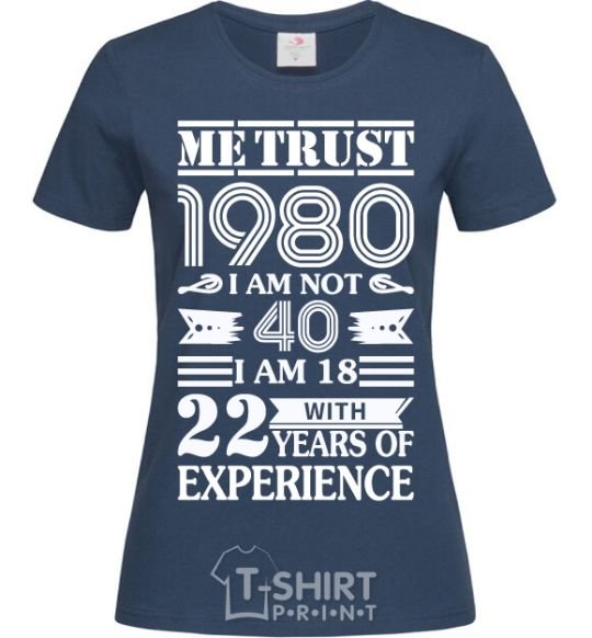 Women's T-shirt Me trust 40 navy-blue фото