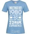 Women's T-shirt Me trust 40 sky-blue фото