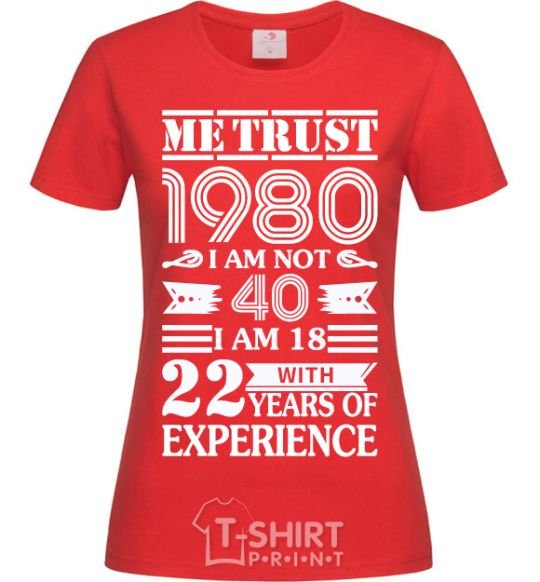 Women's T-shirt Me trust 40 red фото