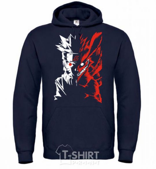 Men`s hoodie Naruto white red navy-blue фото