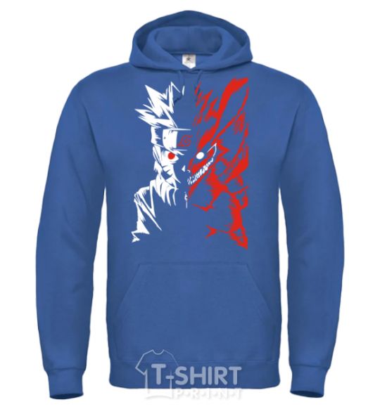 Men`s hoodie Naruto white red royal фото