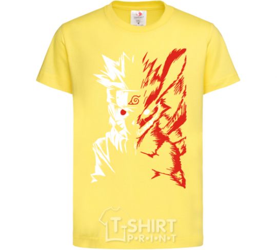 Kids T-shirt Naruto white red cornsilk фото