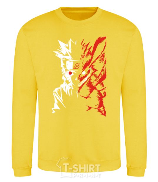 Sweatshirt Naruto white red yellow фото