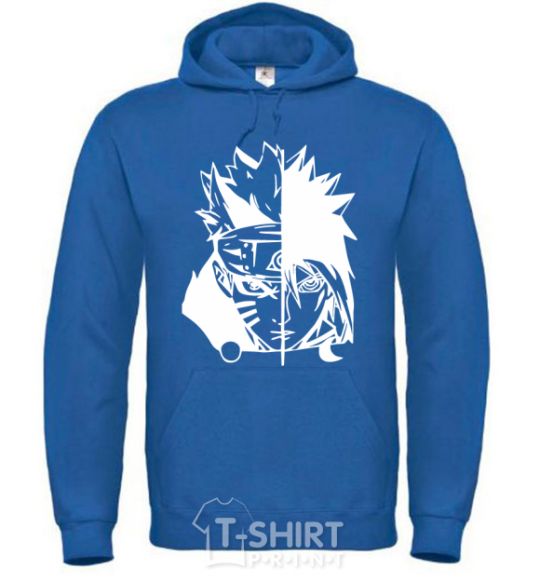 Men`s hoodie Naruto white royal фото