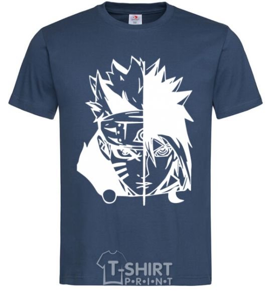 Men's T-Shirt Naruto white navy-blue фото