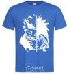 Men's T-Shirt Naruto white royal-blue фото