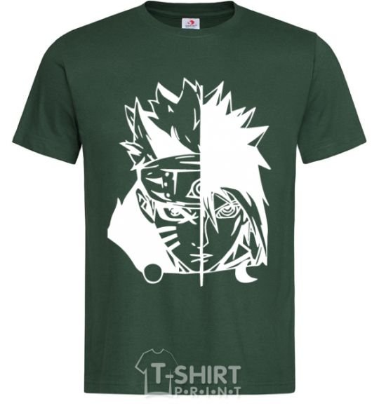 Men's T-Shirt Naruto white bottle-green фото