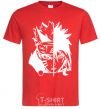 Men's T-Shirt Naruto white red фото