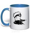 Mug with a colored handle Naruto royal-blue фото