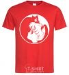 Men's T-Shirt Sailor Moon and her kitty red фото