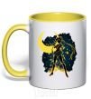 Mug with a colored handle Sailor Moon splash yellow фото