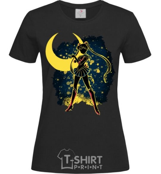 Women's T-shirt Sailor Moon splash black фото