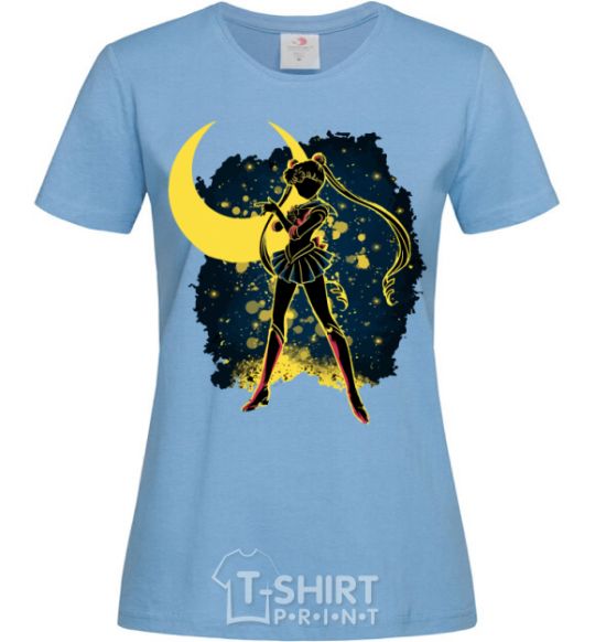 Women's T-shirt Sailor Moon splash sky-blue фото