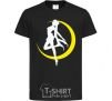 Kids T-shirt Moon Sailor black фото