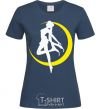 Women's T-shirt Moon Sailor navy-blue фото