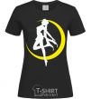 Women's T-shirt Moon Sailor black фото