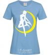 Women's T-shirt Moon Sailor sky-blue фото