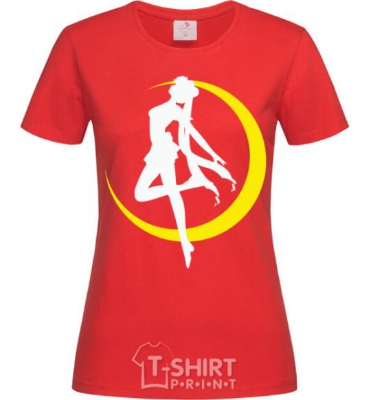 Women's T-shirt Moon Sailor red фото