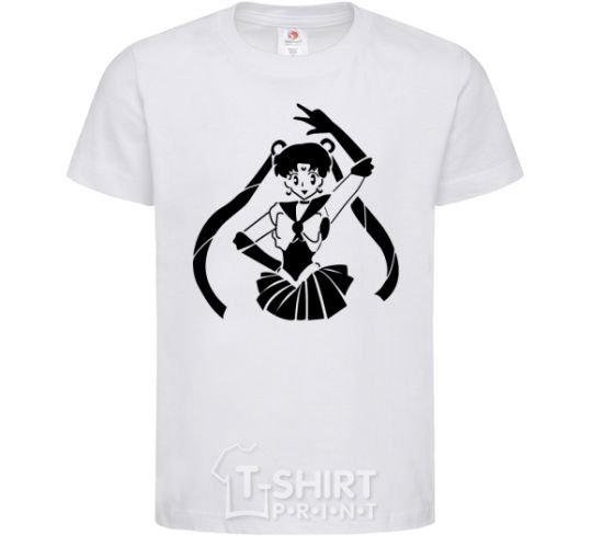 Kids T-shirt Sailor Moon black White фото