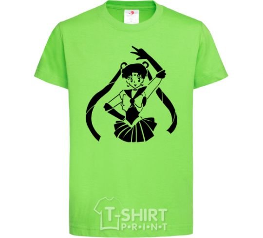 Kids T-shirt Sailor Moon black orchid-green фото