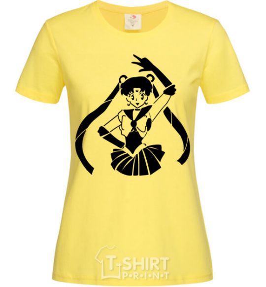 Women's T-shirt Sailor Moon black cornsilk фото