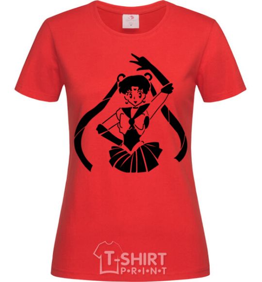 Women's T-shirt Sailor Moon black red фото