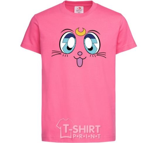 Kids T-shirt Cat Moon heliconia фото