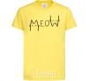 Kids T-shirt Meow cornsilk фото