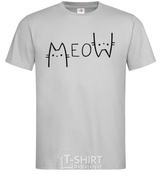 Мужская футболка Meow Серый фото