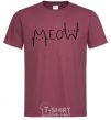 Men's T-Shirt Meow burgundy фото