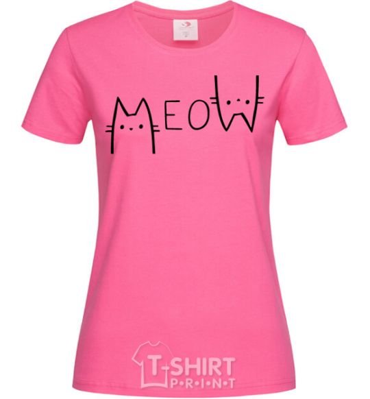 Women's T-shirt Meow heliconia фото