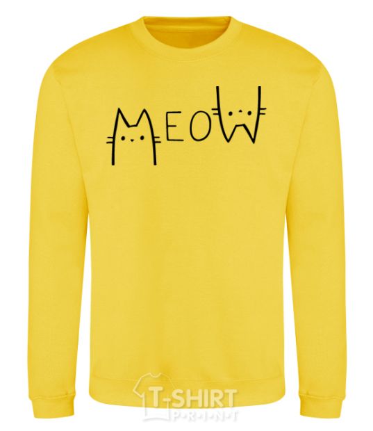 Sweatshirt Meow yellow фото