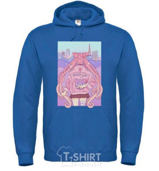 Men`s hoodie Wicked lady royal фото