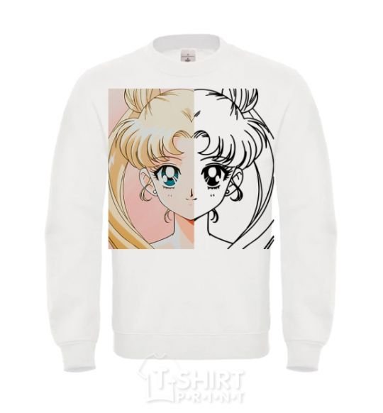 Sweatshirt Sailor Moon halves White фото