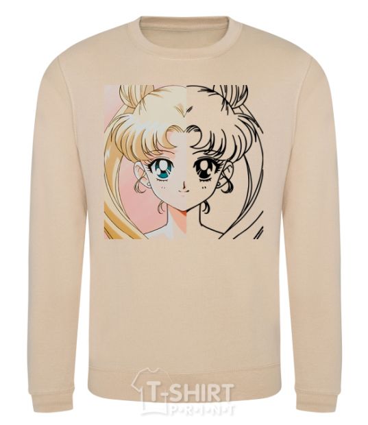 Sweatshirt Sailor Moon halves sand фото