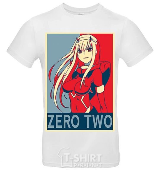 Мужская футболка Zero two Белый фото