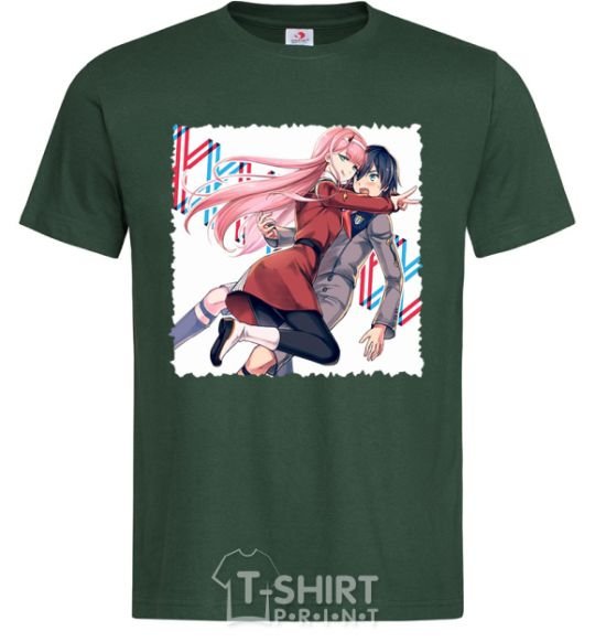 Men's T-Shirt Darling in the franxx bottle-green фото