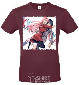 Men's T-Shirt Darling in the franxx burgundy фото