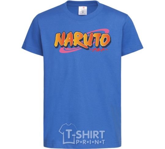 Kids T-shirt Naruto logo royal-blue фото