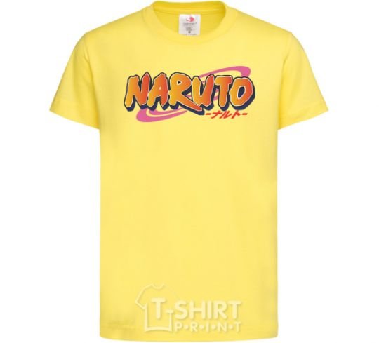 Kids T-shirt Naruto logo cornsilk фото