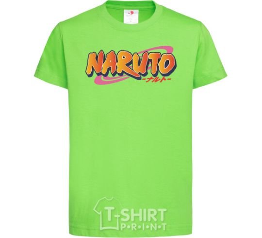 Kids T-shirt Naruto logo orchid-green фото