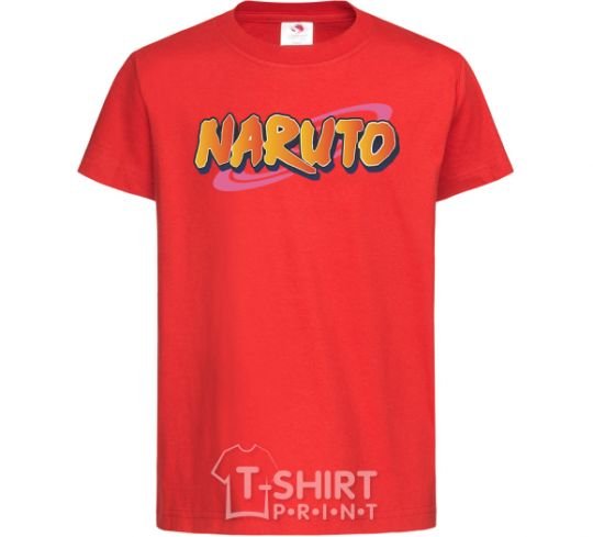 Kids T-shirt Naruto logo red фото