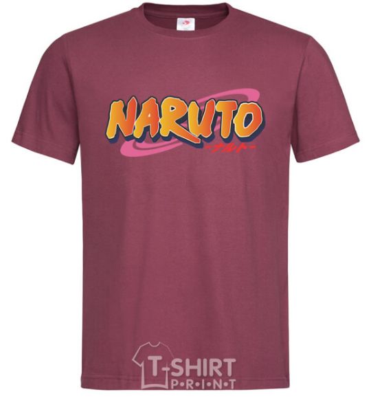 Мужская футболка Naruto logo Бордовый фото