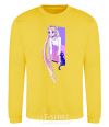 Sweatshirt Sailor moon with the cat yellow фото