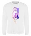 Sweatshirt Sailor moon with the cat White фото