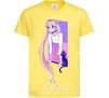 Kids T-shirt Sailor moon with the cat cornsilk фото