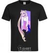 Men's T-Shirt Sailor moon with the cat black фото