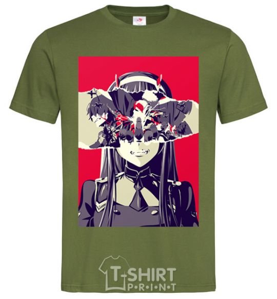 Men's T-Shirt Darling in the Franxx poster millennial-khaki фото