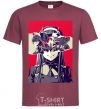 Men's T-Shirt Darling in the Franxx poster burgundy фото